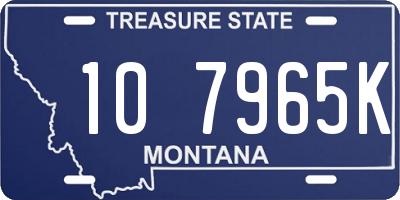 MT license plate 107965K