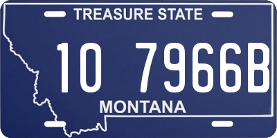 MT license plate 107966B