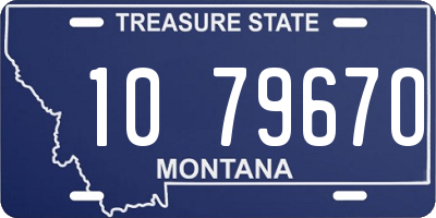 MT license plate 107967O