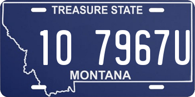 MT license plate 107967U