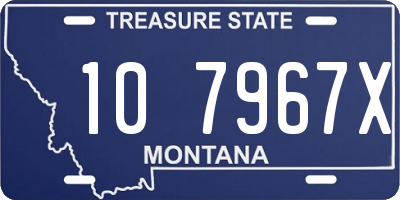 MT license plate 107967X