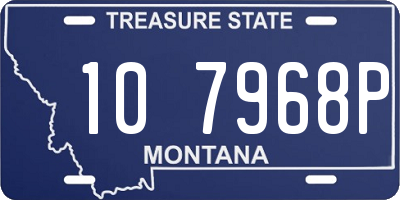 MT license plate 107968P