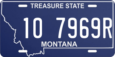 MT license plate 107969R