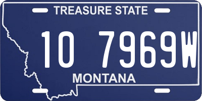 MT license plate 107969W