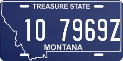 MT license plate 107969Z