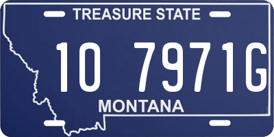 MT license plate 107971G