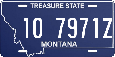 MT license plate 107971Z