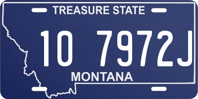 MT license plate 107972J