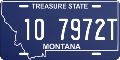 MT license plate 107972T