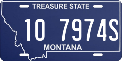 MT license plate 107974S