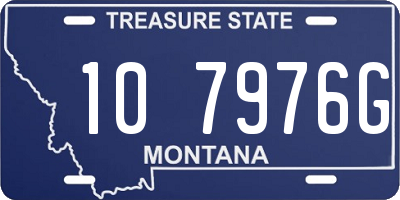 MT license plate 107976G