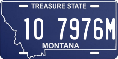 MT license plate 107976M