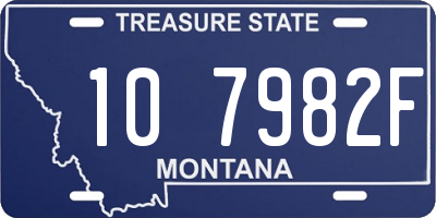 MT license plate 107982F