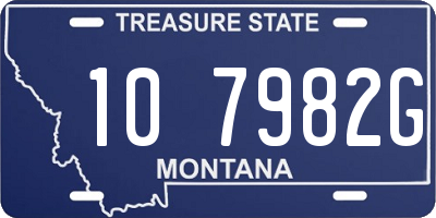 MT license plate 107982G