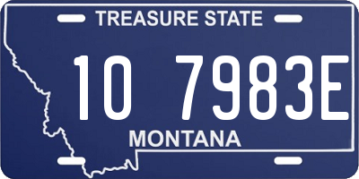 MT license plate 107983E