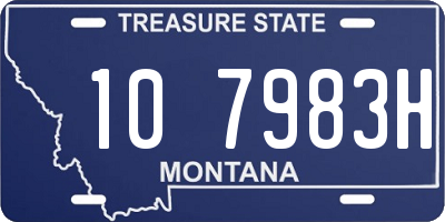 MT license plate 107983H