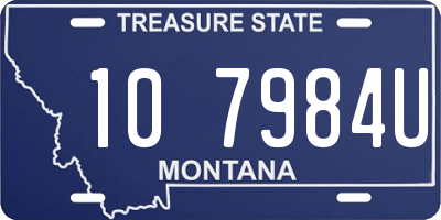 MT license plate 107984U