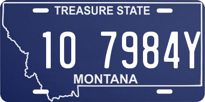 MT license plate 107984Y