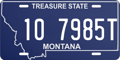 MT license plate 107985T