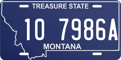 MT license plate 107986A