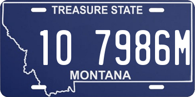 MT license plate 107986M