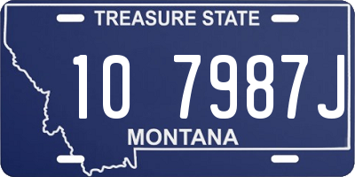 MT license plate 107987J