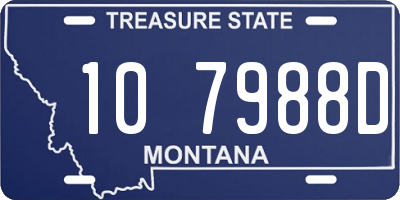 MT license plate 107988D