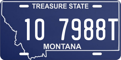 MT license plate 107988T