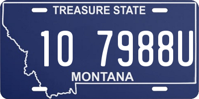 MT license plate 107988U