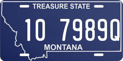 MT license plate 107989Q