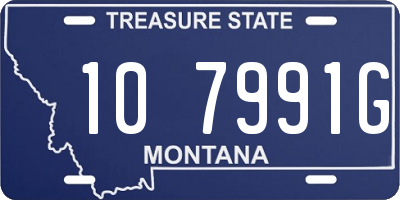 MT license plate 107991G