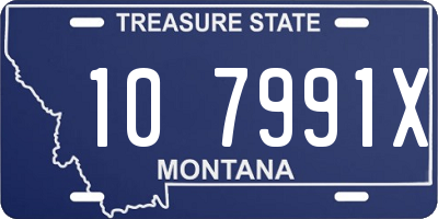 MT license plate 107991X