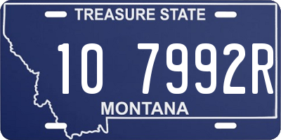 MT license plate 107992R