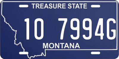 MT license plate 107994G