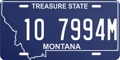 MT license plate 107994M