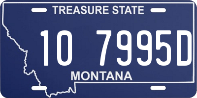 MT license plate 107995D