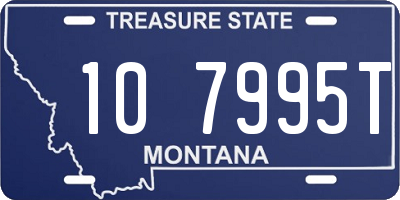 MT license plate 107995T