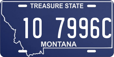 MT license plate 107996C