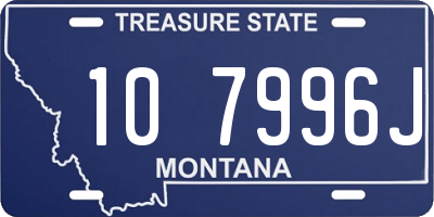 MT license plate 107996J