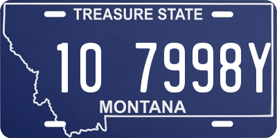 MT license plate 107998Y