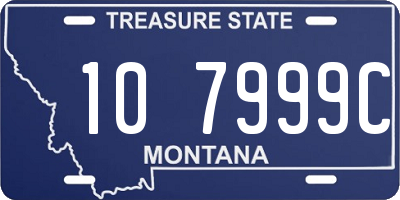 MT license plate 107999C