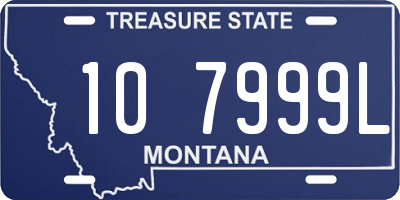 MT license plate 107999L