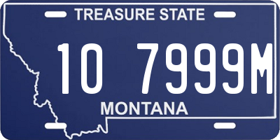 MT license plate 107999M