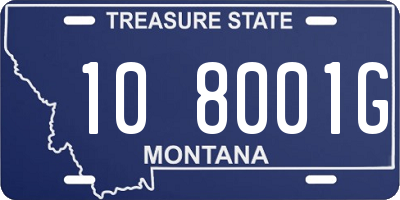 MT license plate 108001G