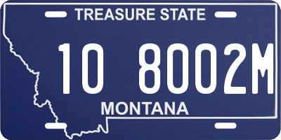 MT license plate 108002M