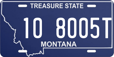 MT license plate 108005T