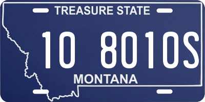 MT license plate 108010S