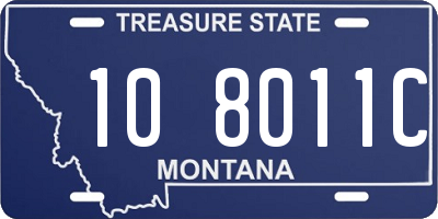 MT license plate 108011C