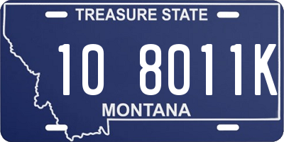 MT license plate 108011K