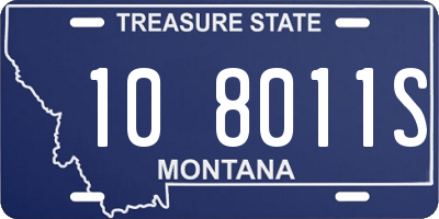 MT license plate 108011S